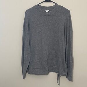 Pure Jill Gray Long Sleeve Sweater